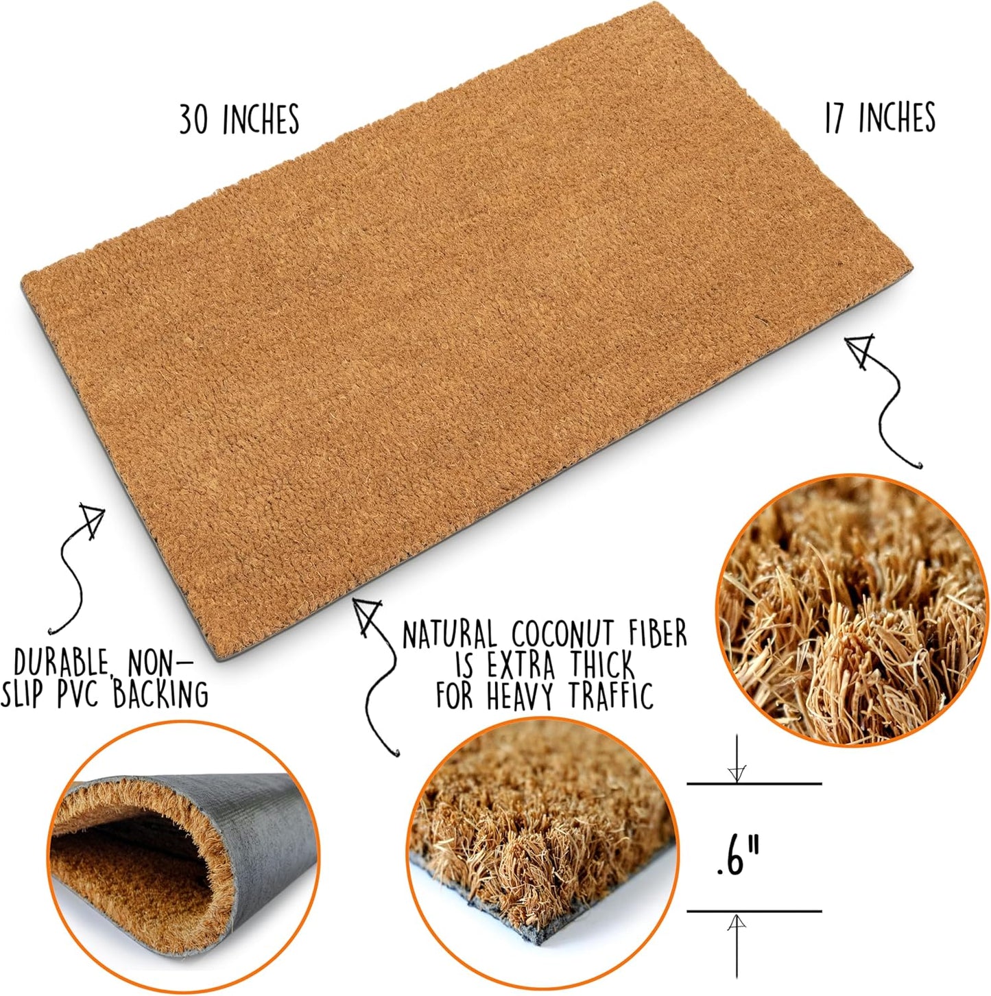 10 pack Plain Blank Doormat Coir for Screen Printing Outdoor Mat