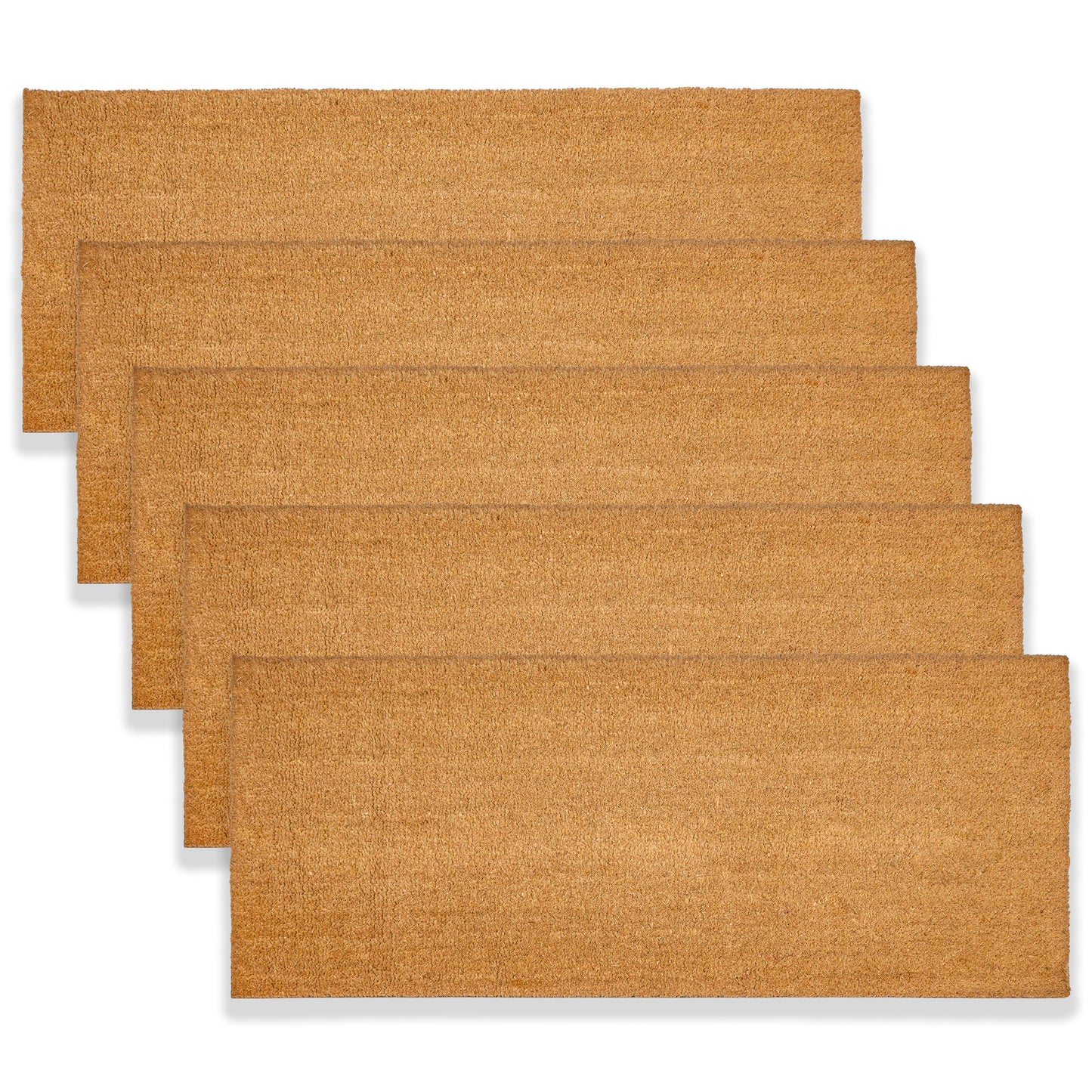 5 Pack, 47.5" x 19.5" Extra Long Blank Coir Doormat
