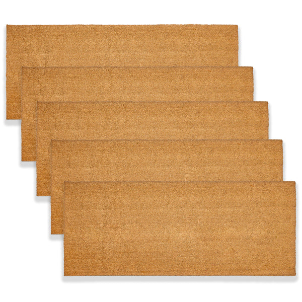 5 Pack, 47.5" x 19.5" Extra Long Blank Coir Doormat