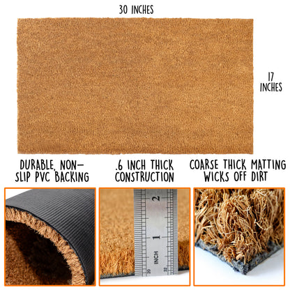 10 Pack, 30x17 Inch Plain Blank Coir Doormat Bulk Coir Mats, Doormats