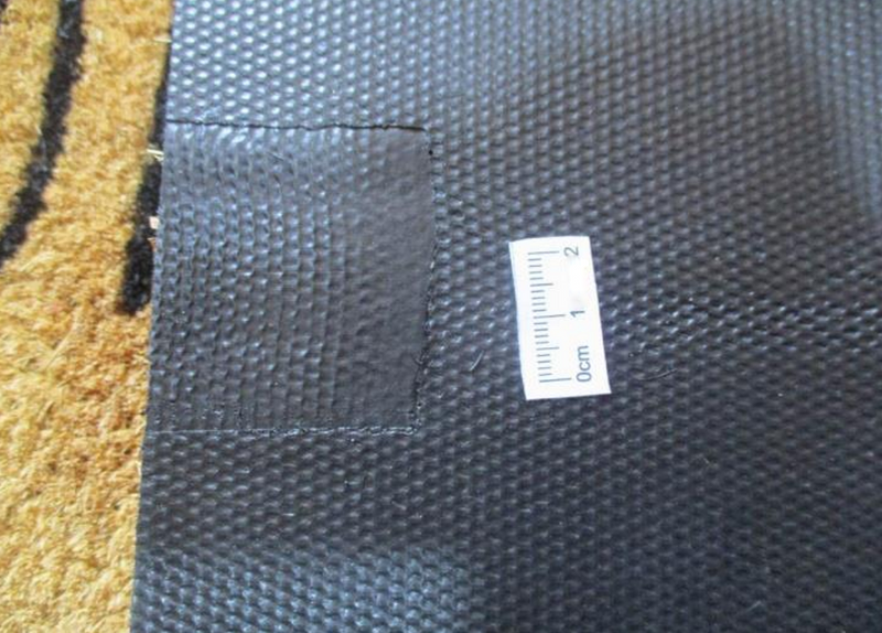 Uneven PVC backing application